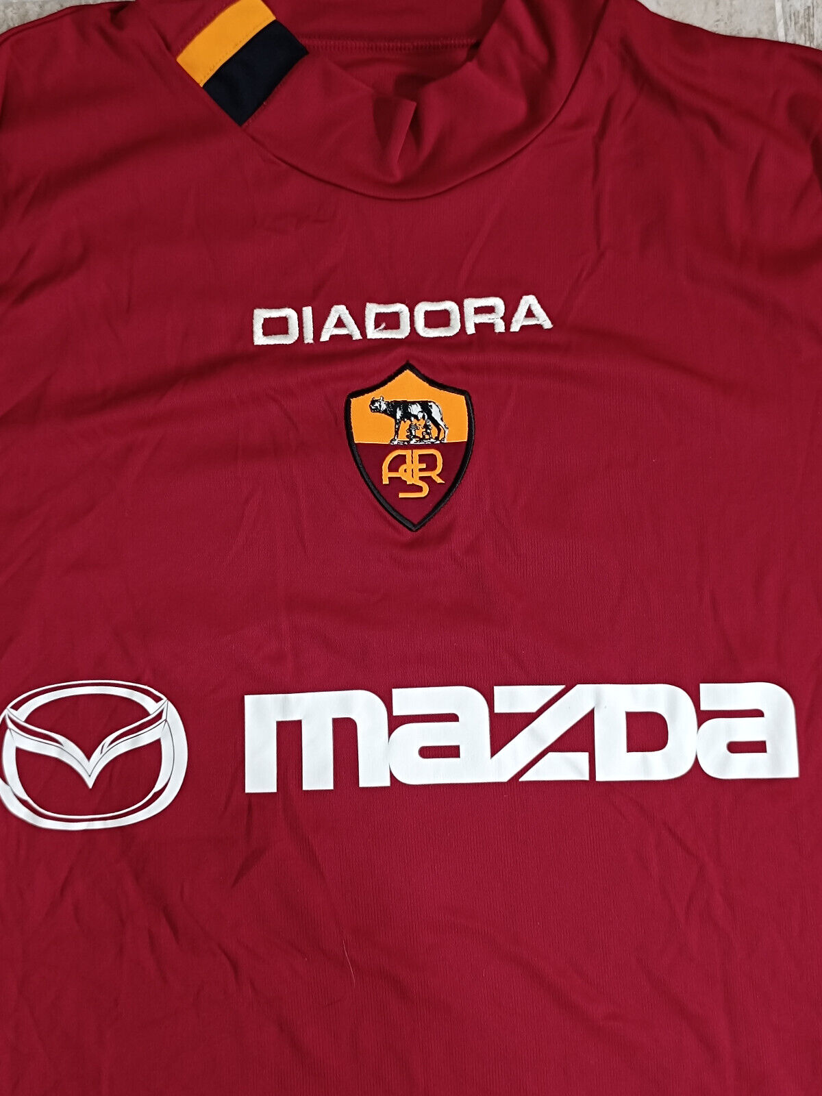 maglia calcio vintage AS Roma Totti 2003 2004 Diadora MAZDA XXL