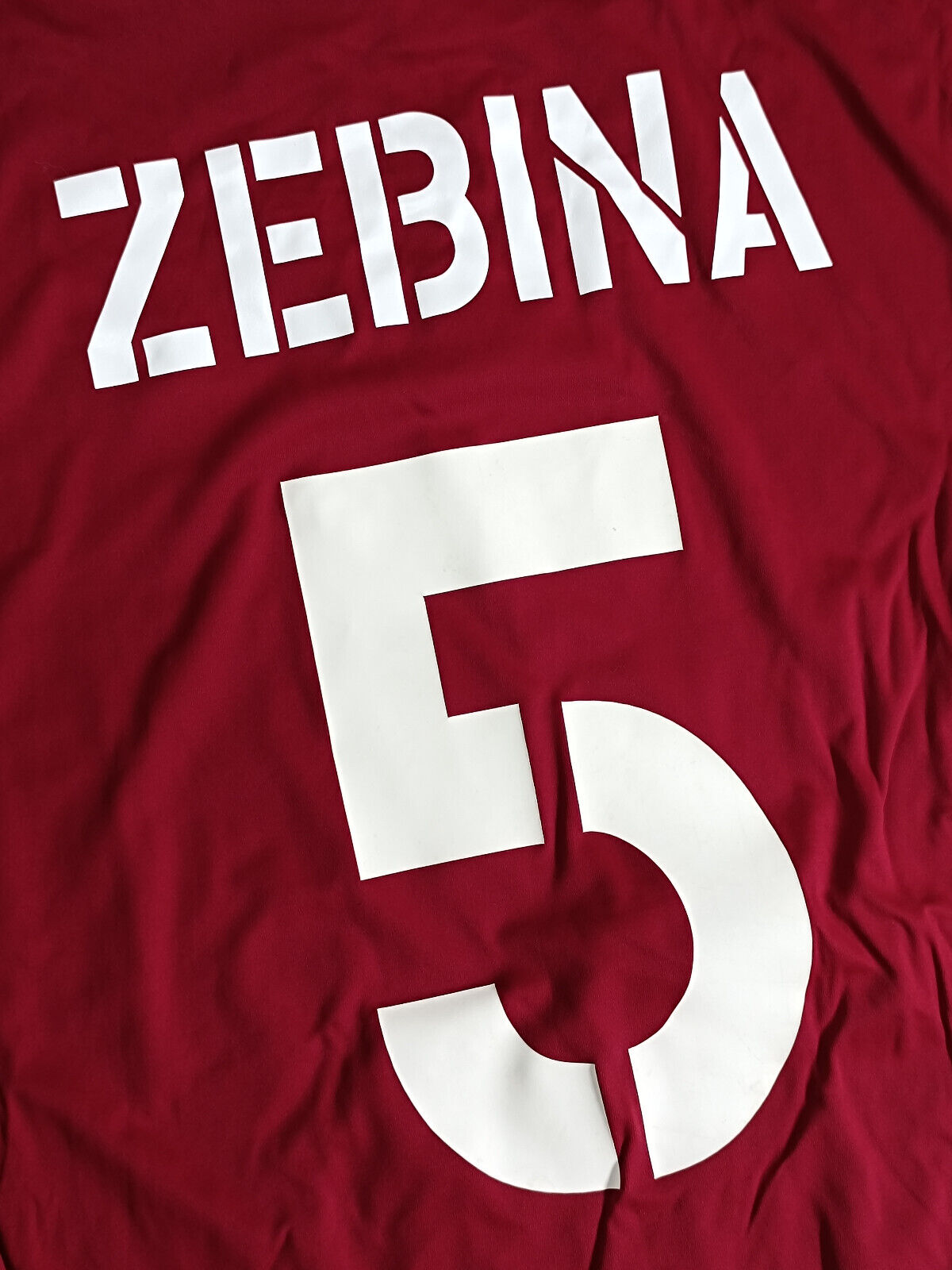 maglia calcio vintage AS Roma Zebina 2003 2004 Diadora MAZDA XL