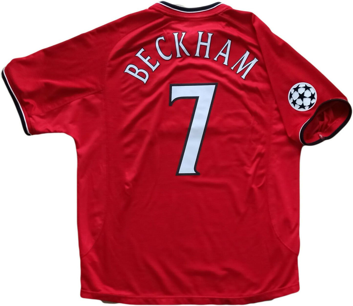 maglia calcio Beckham manchester united 2000 2001 Vodafone jersey Champions