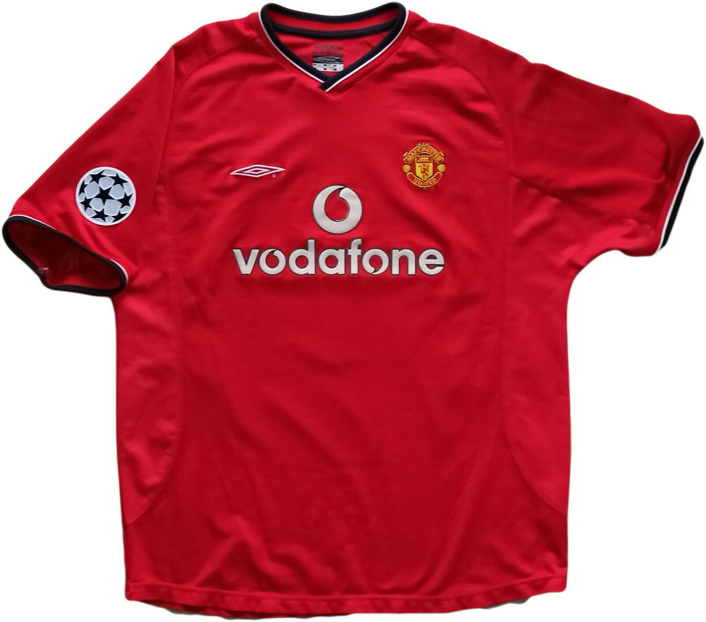 maglia calcio Beckham manchester united 2000 2001 Vodafone jersey Champions