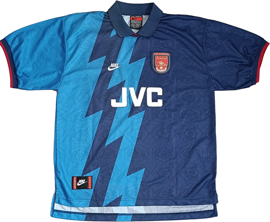 maglia calcio vintage Bergkamp Arsenal vintage Nike 1995-1996 X JVC Premier