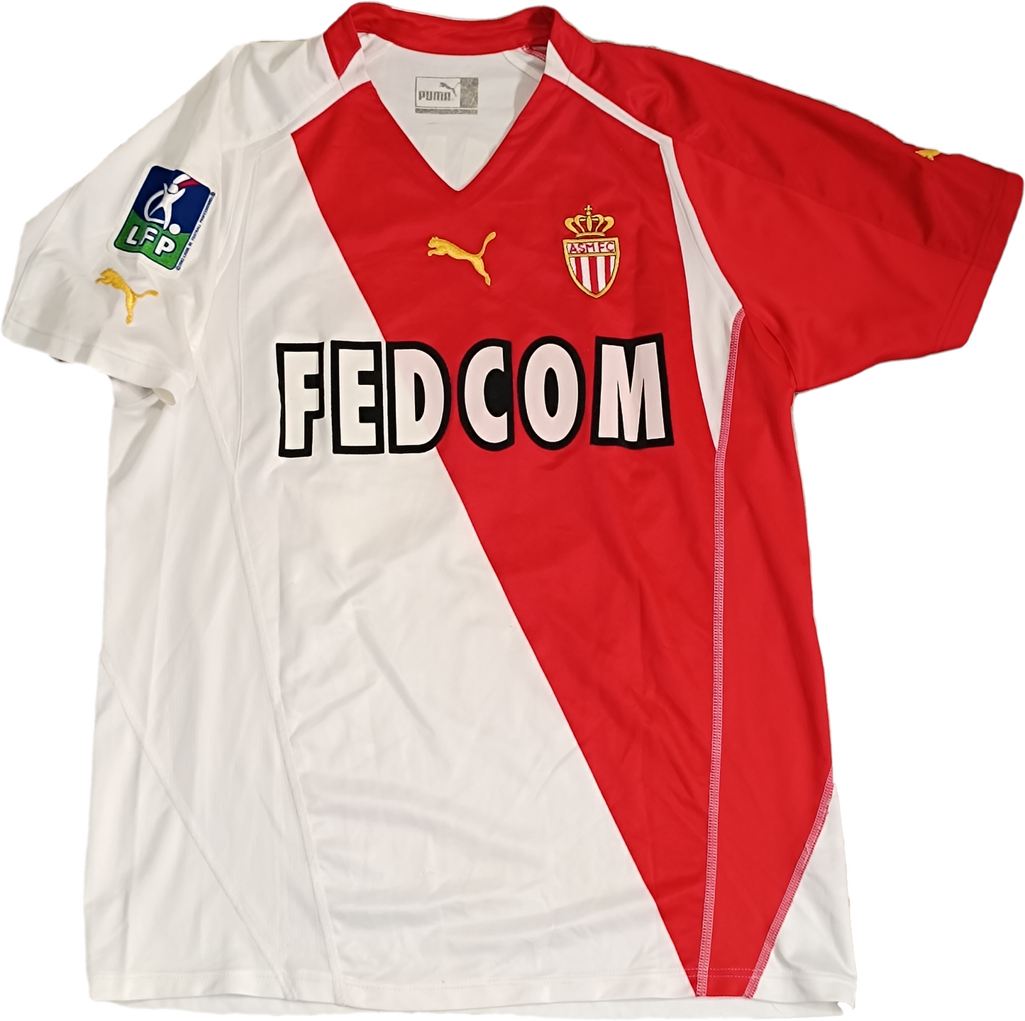 maglia calcio vintage AS MONACO maillot Puma 2003 2004 Chevanton FEDCOM L