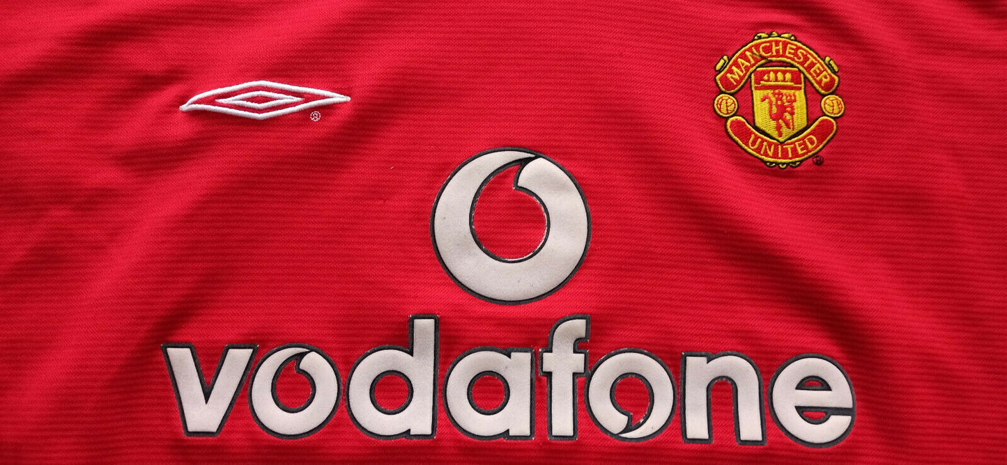 maglia calcio Beckham manchester united 2000 2001 Vodafone jersey Champions