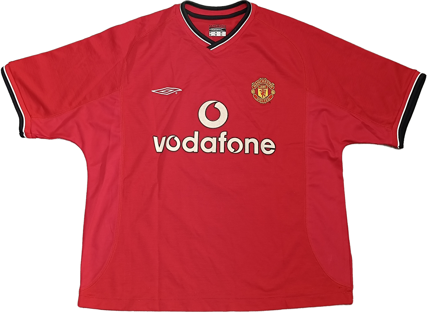 maglia calcio Beckham manchester united 2000 2001 Vodafone jersey Champions