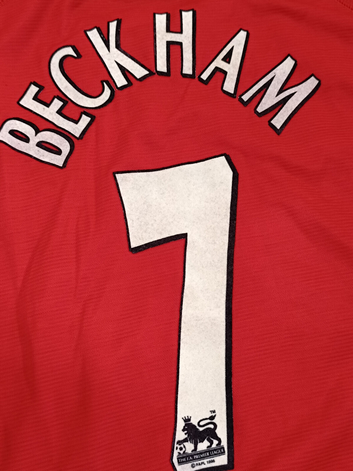 maglia calcio Beckham manchester united 2000 2001 Vodafone jersey Champions