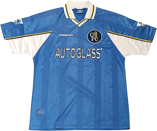 maglia calcio Desailly Chelsea Umbro vintage 1997 1998 Autoglass Home shirt
