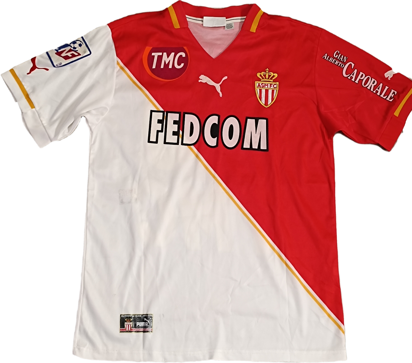 maglia calcio vintage AS MONACO maillot Puma 2001 2002 BIERHOFF FEDCOM M