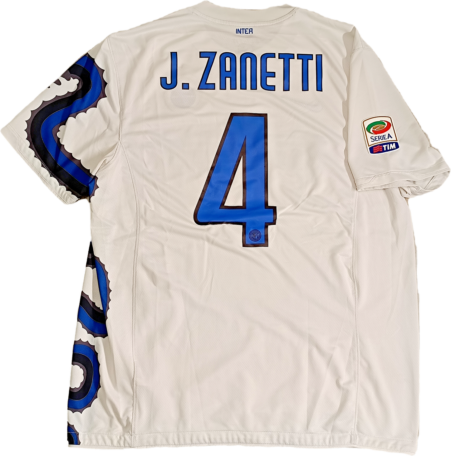 Maglia calcio vintage Inter Zanetti Pirelli Nike 2010 2011 Triplete shirt jersey