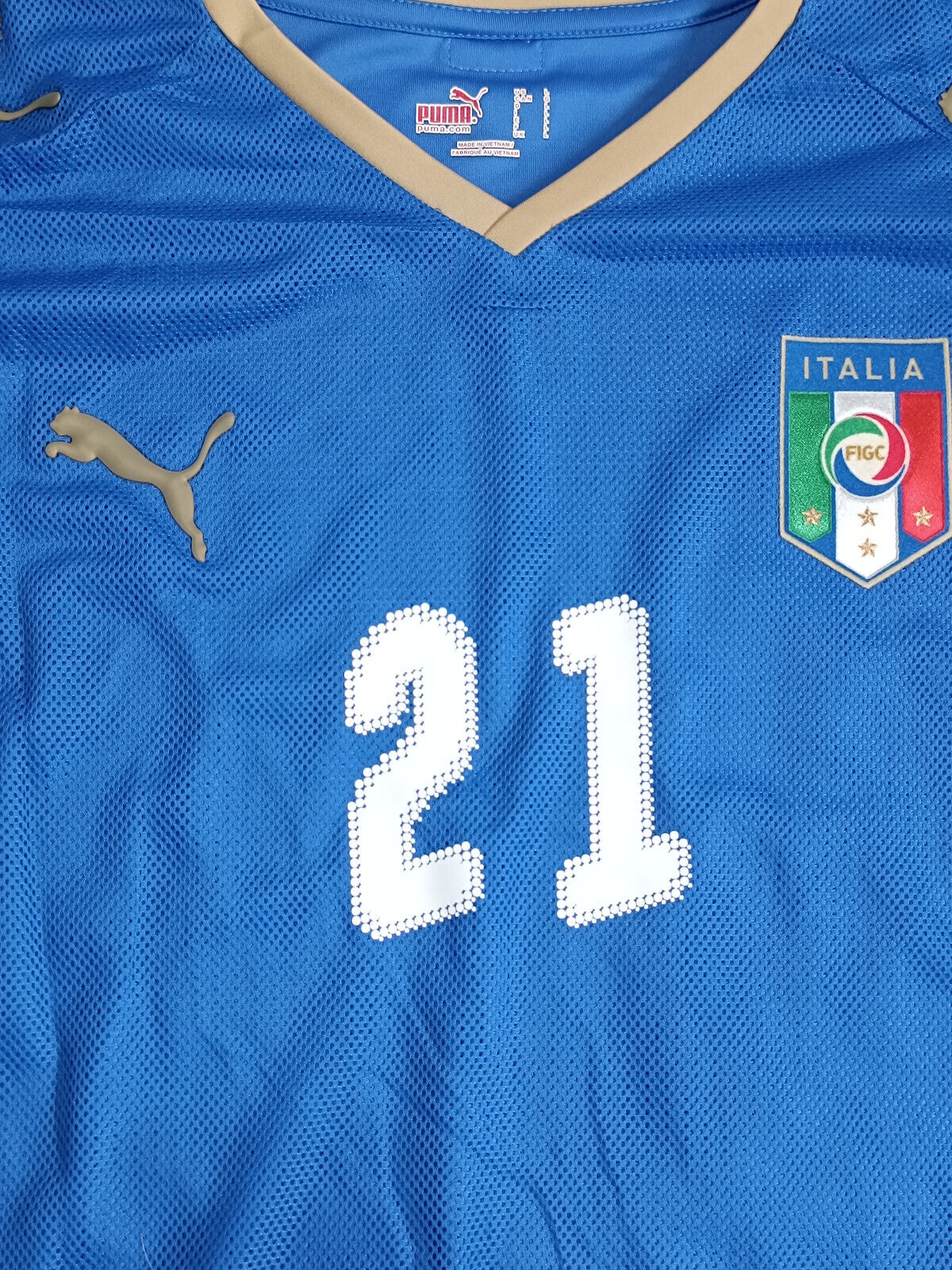 maglia calcio vintage Italia EURO 2008 store DEL PIERO home PUMA *NUOVA* L