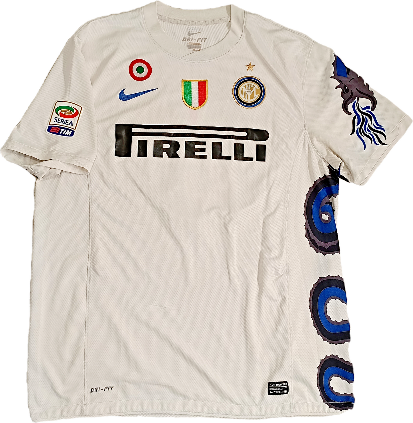 Maglia calcio vintage Inter Zanetti Pirelli Nike 2010 2011 Triplete shirt jersey