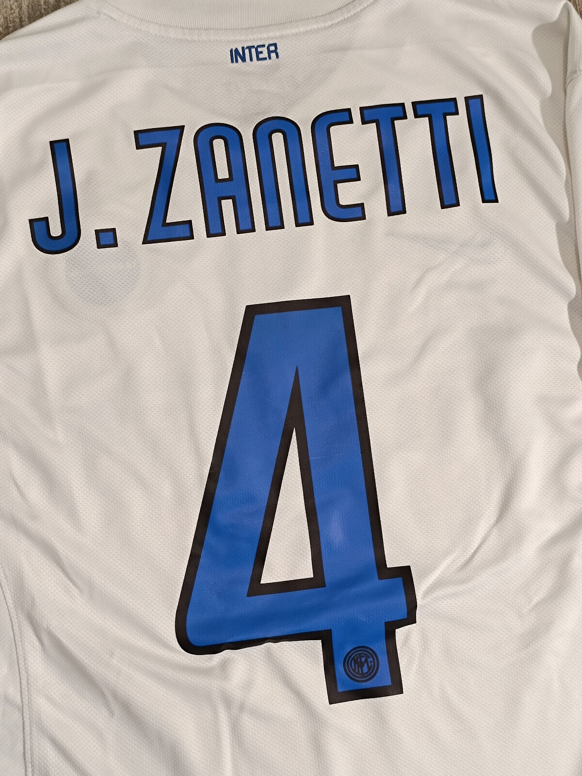 Maglia calcio vintage Inter Zanetti Pirelli Nike 2010 2011 Triplete shirt jersey