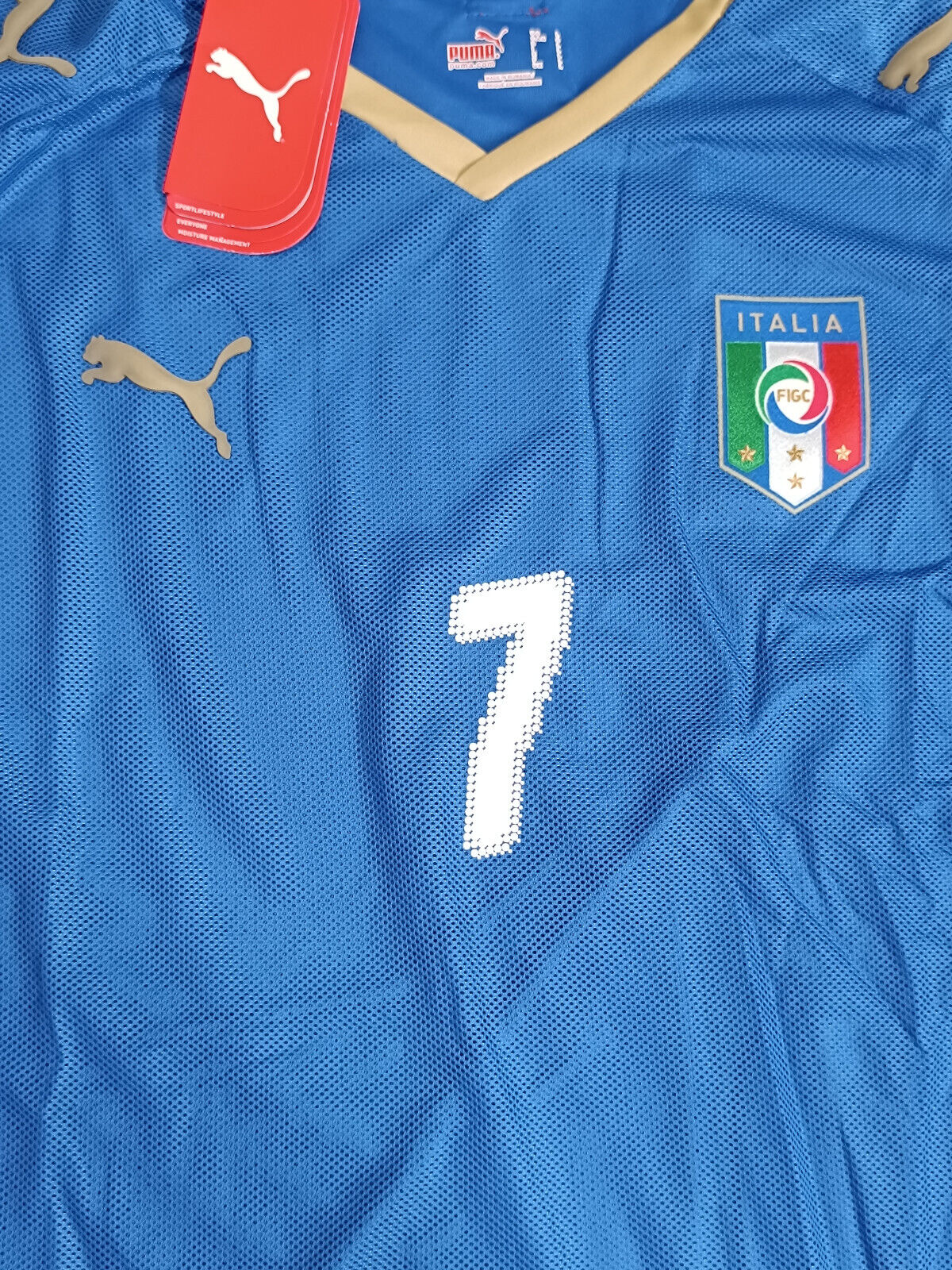 maglia calcio vintage Italia EURO 2008 store DEL PIERO home PUMA *NUOVA* L