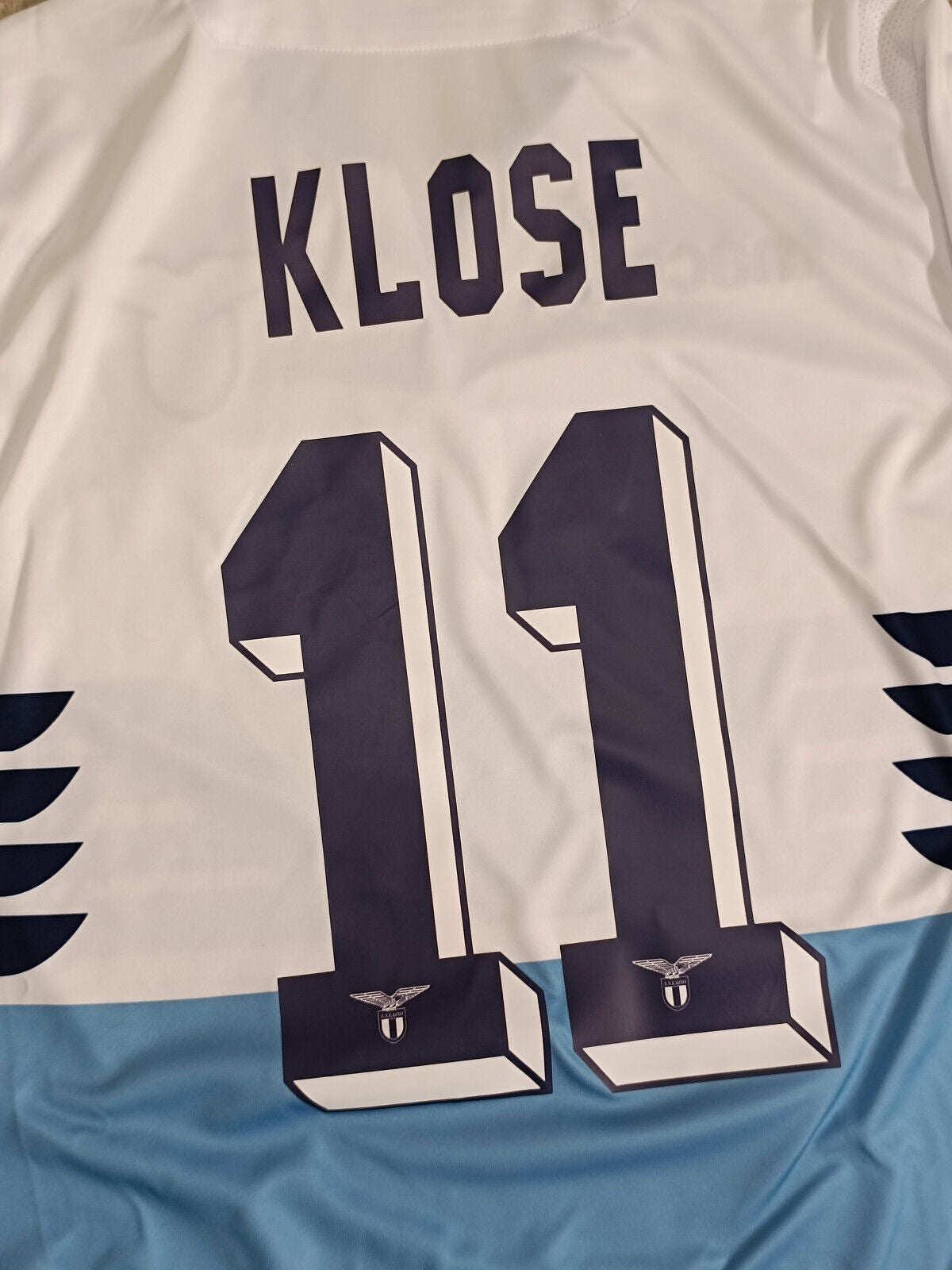 maglia lazio macron calcio KLOSE Bandiera shirt maillot camiseta 2014 2015 SMALL