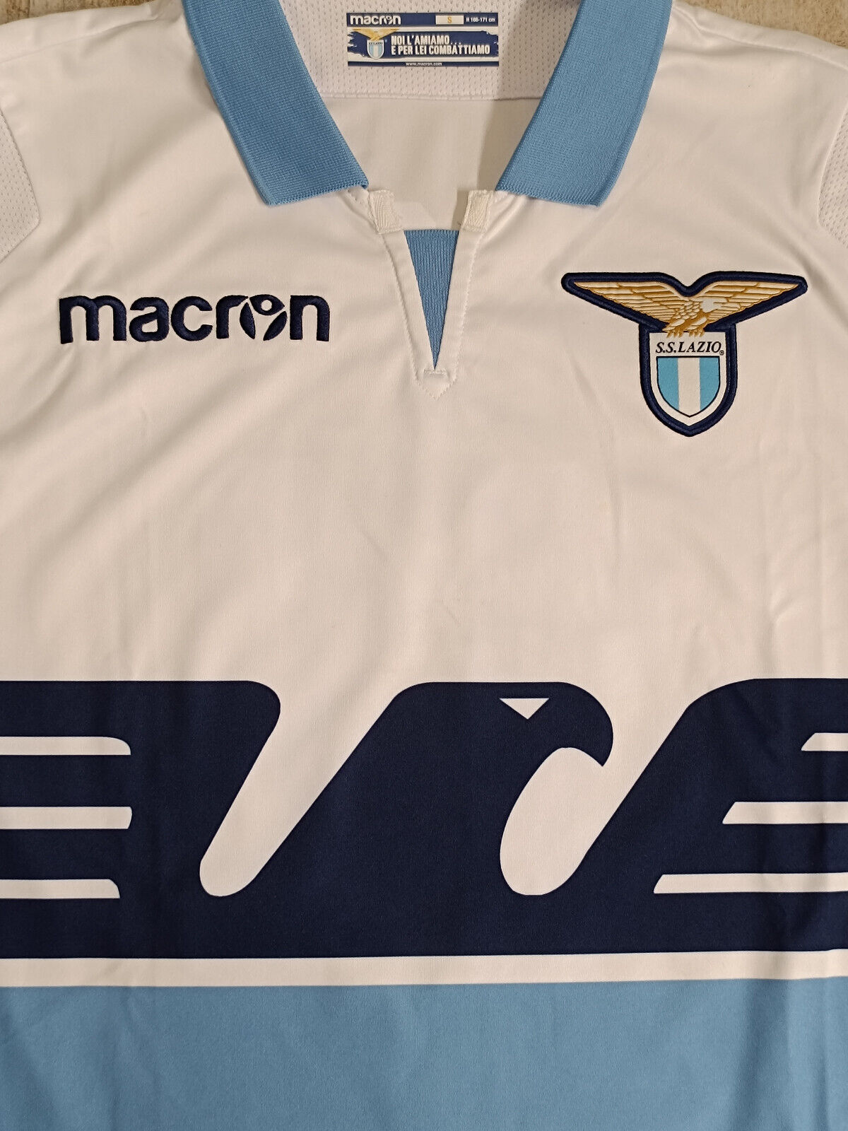 maglia lazio macron calcio KLOSE Bandiera shirt maillot camiseta 2014 2015 SMALL