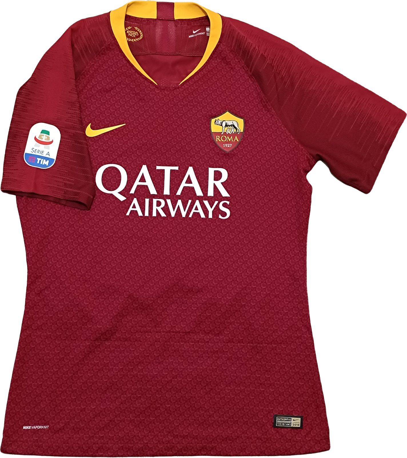 maglia calcio roma worn player issue DE ROSSI #16 nike shirt 2018-2019 Vapor