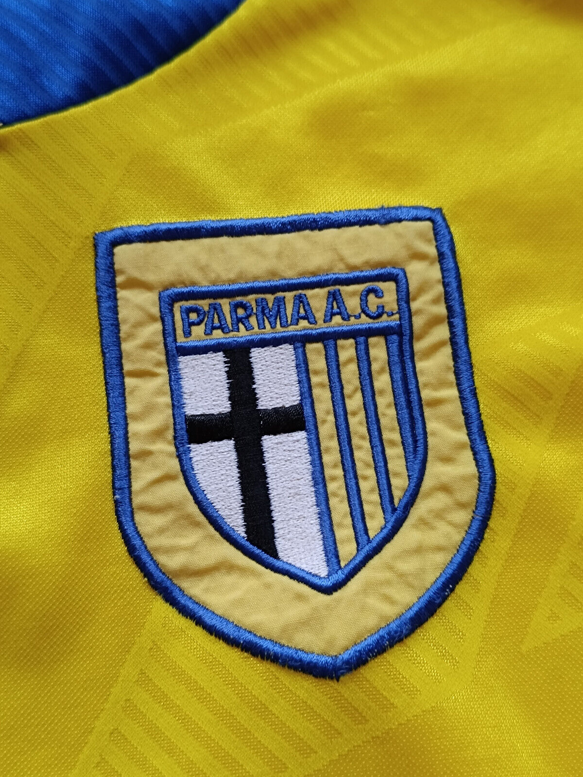 maglia calcio vintage AC Parma Zola Parmalat XL Home shirt 1993-94 UEFA CUP