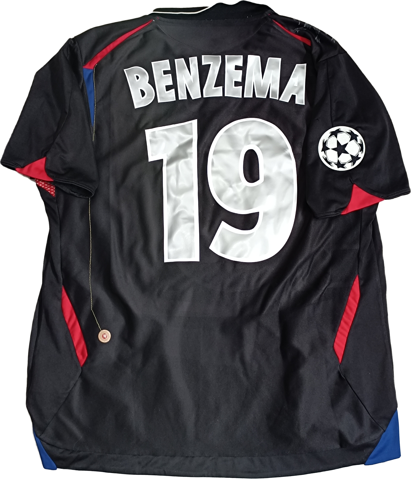 maglia calcio BENZEMA vintage Maillot Olympique Lyonnais 2006 2007 Novotel UCL