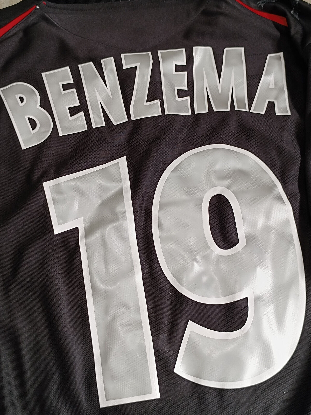 maglia calcio BENZEMA vintage Maillot Olympique Lyonnais 2006 2007 Novotel UCL