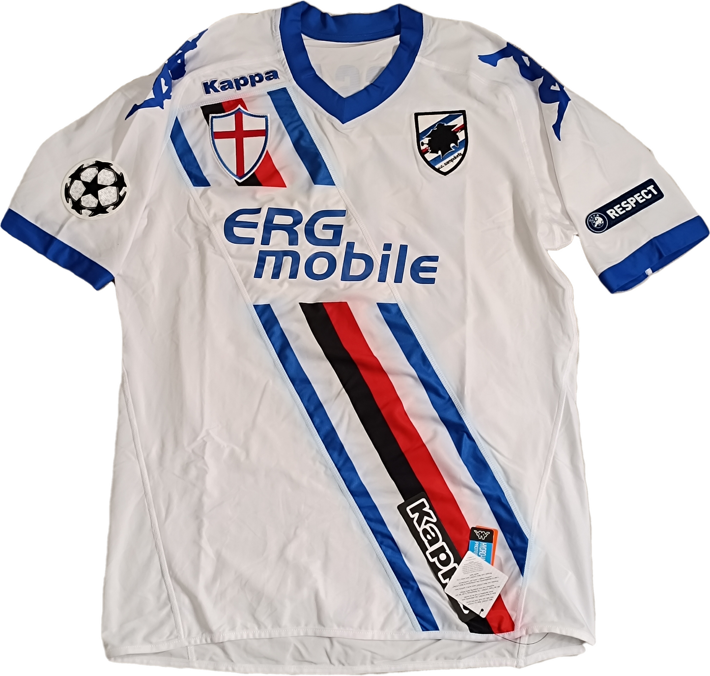 maglia calcio vintage Sampdoria CASSANO player issue 2010 2011 XL Kappa UEFA CL