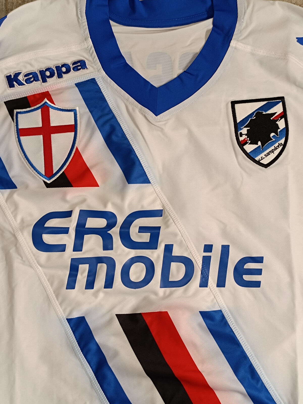 maglia calcio vintage Sampdoria CASSANO player issue 2010 2011 XL Kappa UEFA CL