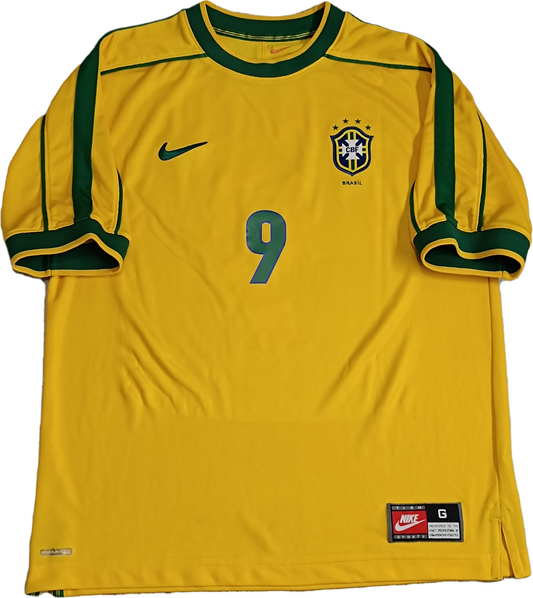 maglia calcio vintage Brasile Ronaldo Brazil Nike 1998 World Cup Mondiali France