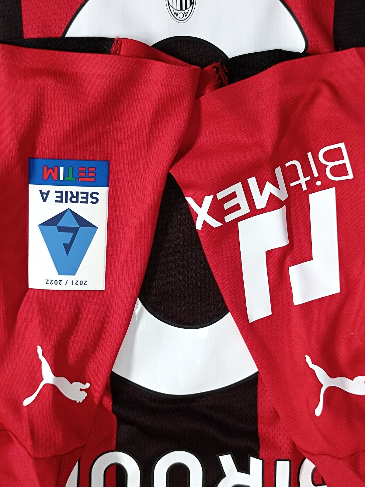 maglia calcio match issue worn AC MILAN GIROUD 2021-22 Puma Authentic GARA