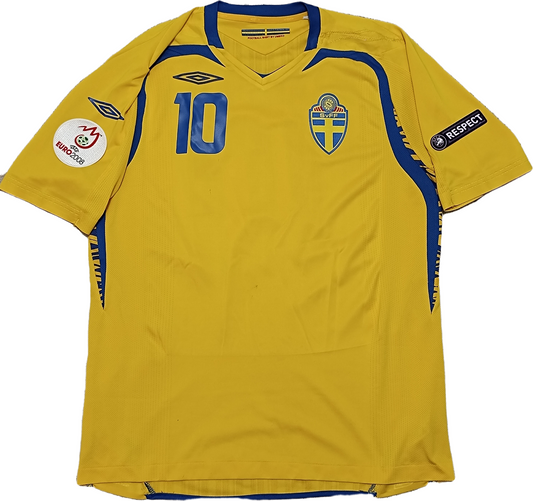 maglia ibrahimovic euro 2008 portugal SVEZIA HOME Umbro CALCIO JERSEY SHIRT