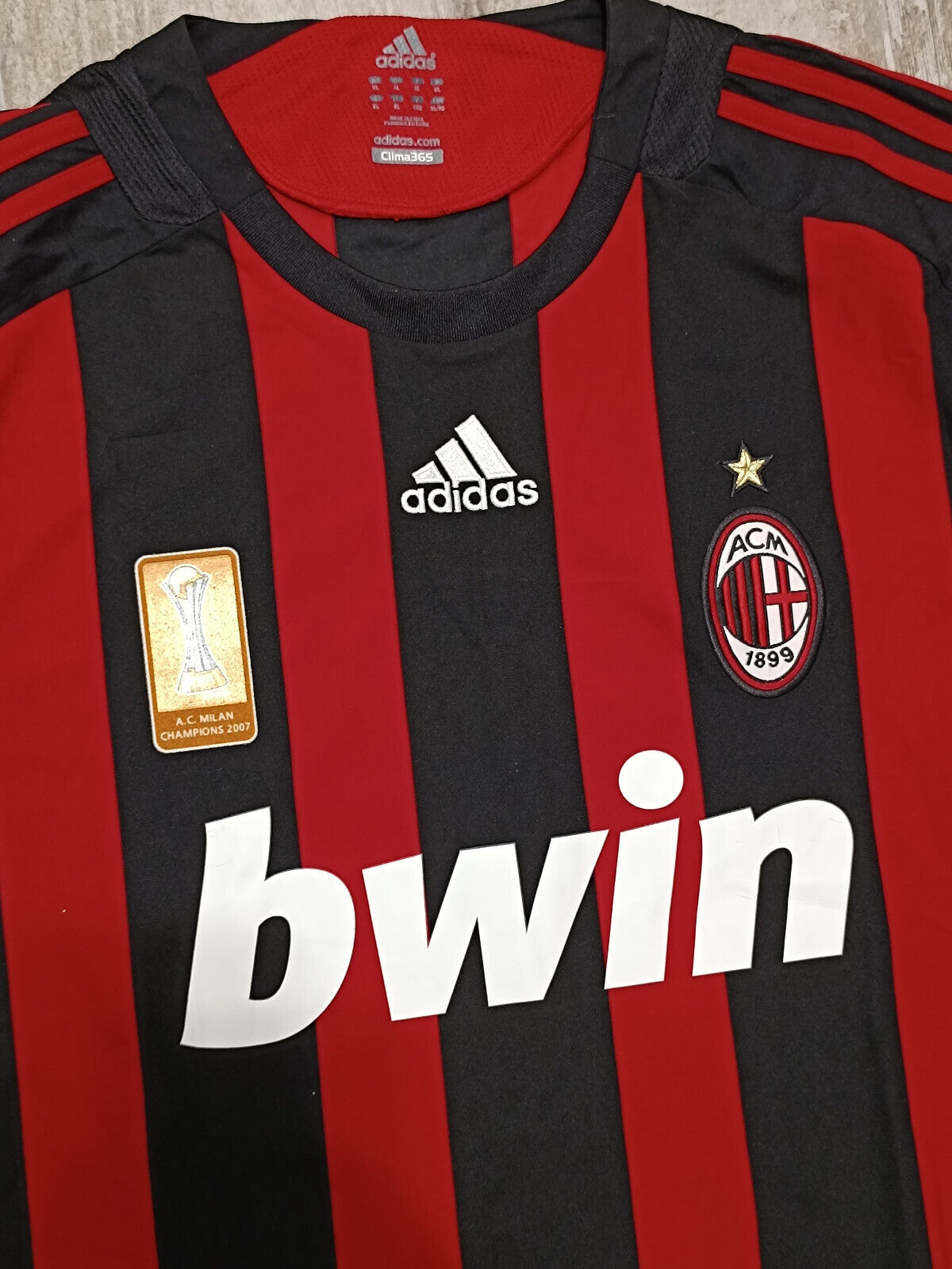 maglia calcio vintage GATTUSO AC Milan 2008 2009 Bwin Adidas XL