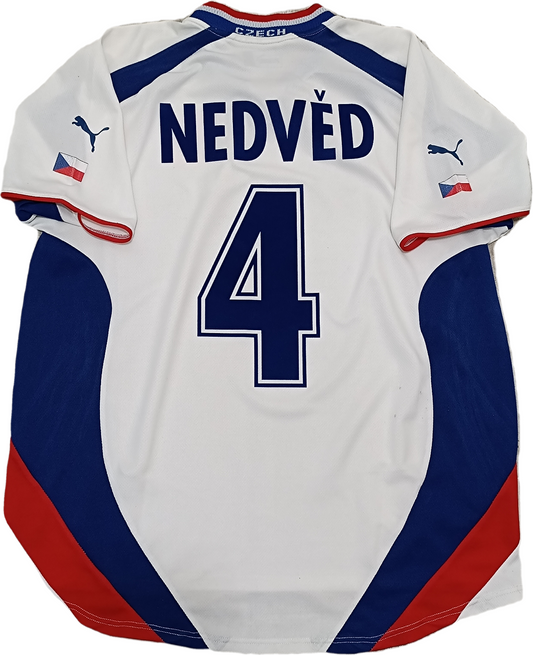 maglia Czech Republic Euro 2000 NEDVED Puma XL vintage shirt NO THAI