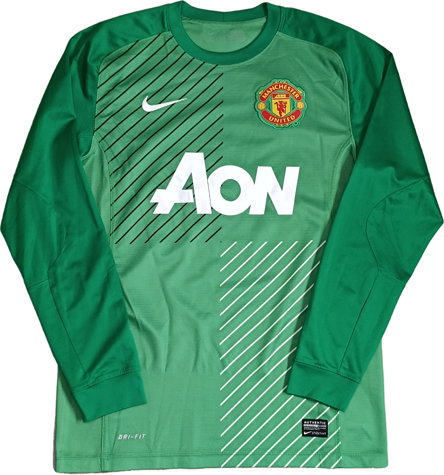 maglia calcio Football goalkeeper DE GEA Manchester United 2013 AON Nike S