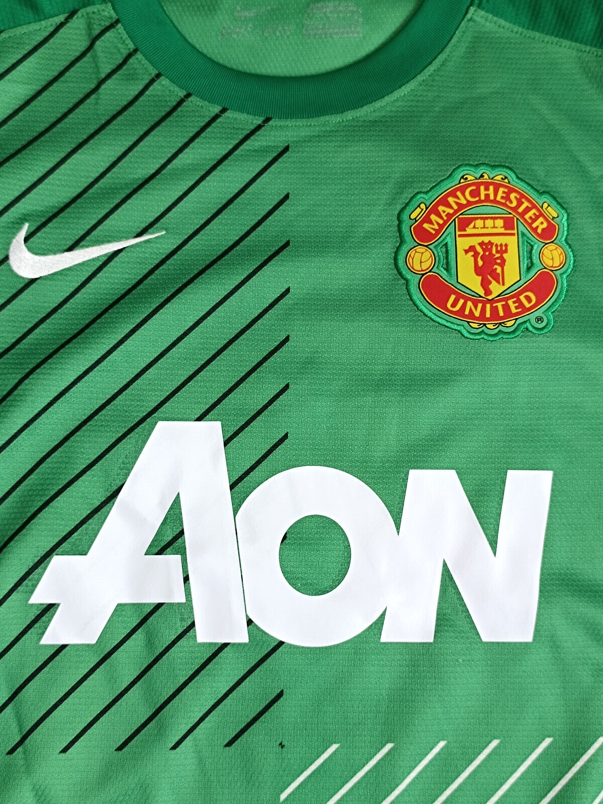 maglia calcio Football goalkeeper DE GEA Manchester United 2013 AON Nike S