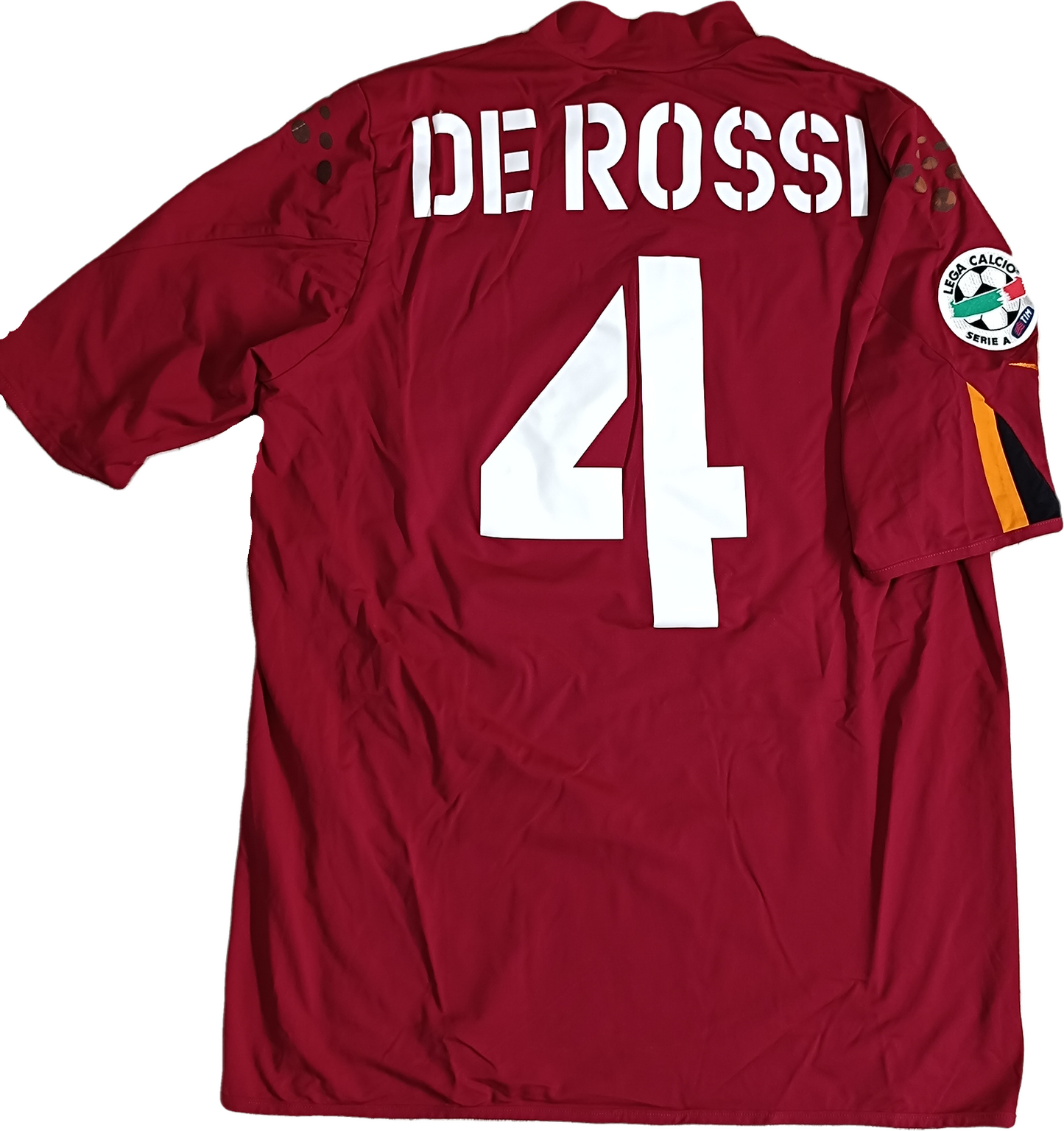 maglia calcio vintage AS Roma De Rossi #4 Mazda Diadora 2004 2005