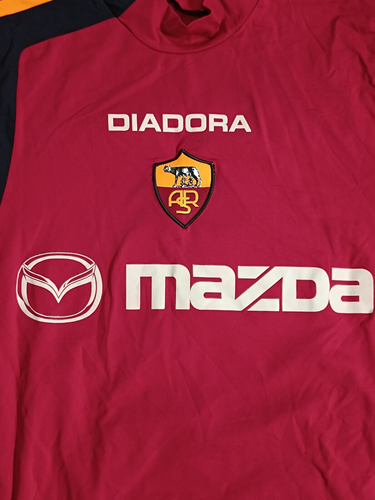 maglia calcio vintage AS Roma De Rossi #4 Mazda Diadora 2004 2005