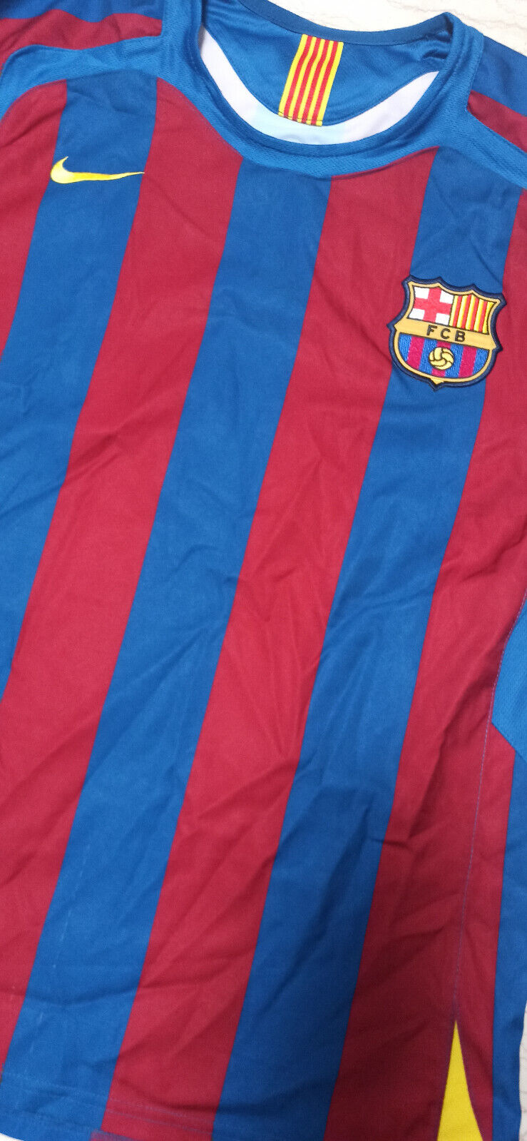 maglia calcio vintage Barcelona Nike Ronaldinho 2005 2006 Home TOTAL 90 Barca