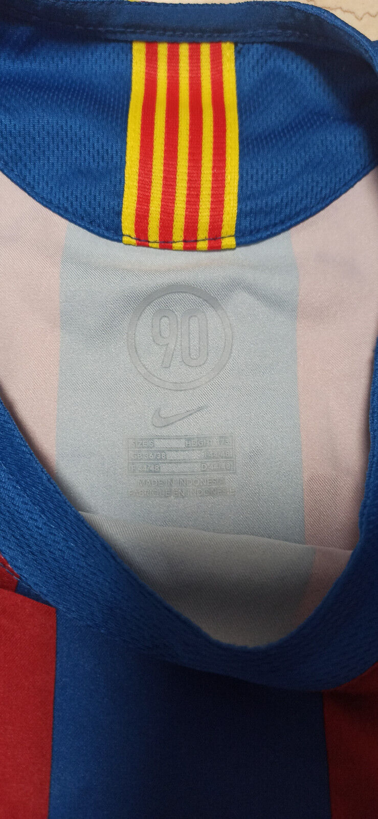 maglia calcio vintage Barcelona Nike Ronaldinho 2005 2006 Home TOTAL 90 Barca