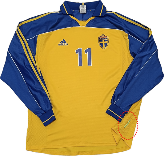 maglia match worn Ibrahimovic Svezia Sweden Adidas EQUIPMENT EURO 2000 DEBUT