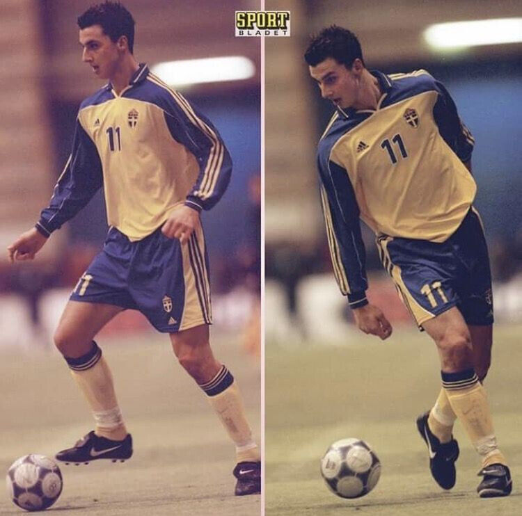 maglia match worn Ibrahimovic Svezia Sweden Adidas EQUIPMENT EURO 2000 DEBUT