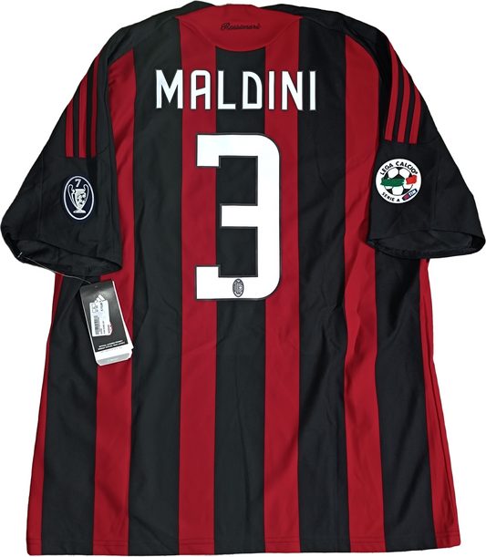 maglia calcio vintage MALDINI AC Milan 2008 2009 Bwin Adidas XL *NUOVA*