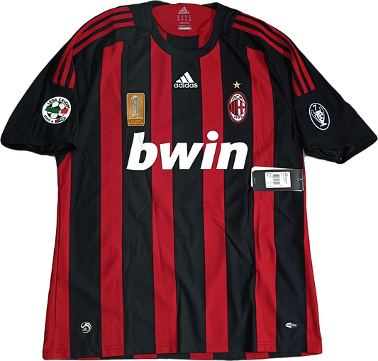 maglia calcio vintage MALDINI AC Milan 2008 2009 Bwin Adidas XL *NUOVA*