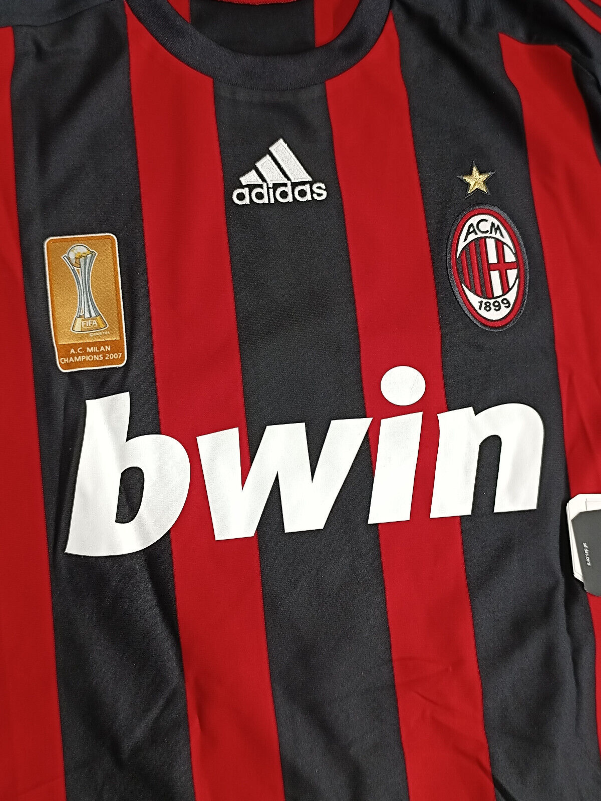 maglia calcio vintage MALDINI AC Milan 2008 2009 Bwin Adidas XL *NUOVA*