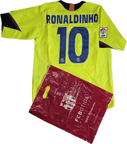 maglia calcio vintage Ronaldinho away Barca  #10 NIKE 2005 2006 shirt jersey M