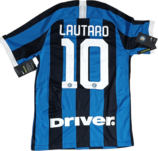 maglia calcio vintage Inter Lautaro Martinez Nike Pirelli 2019-20 S Driver *NEW*