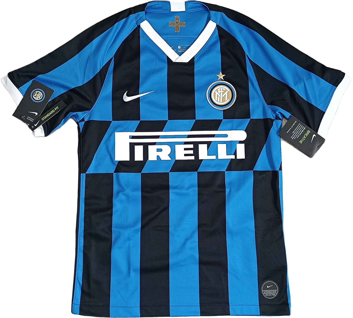 maglia calcio vintage Inter Lautaro Martinez Nike Pirelli 2019-20 S Driver *NEW*