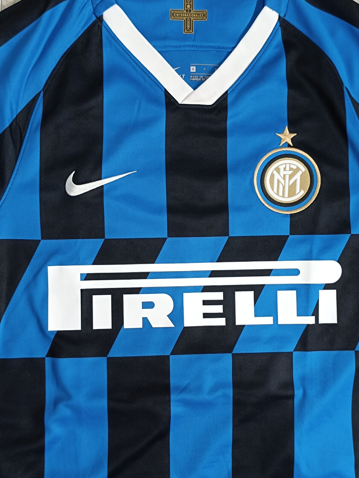 maglia calcio vintage Inter Lautaro Martinez Nike Pirelli 2019-20 S Driver *NEW*