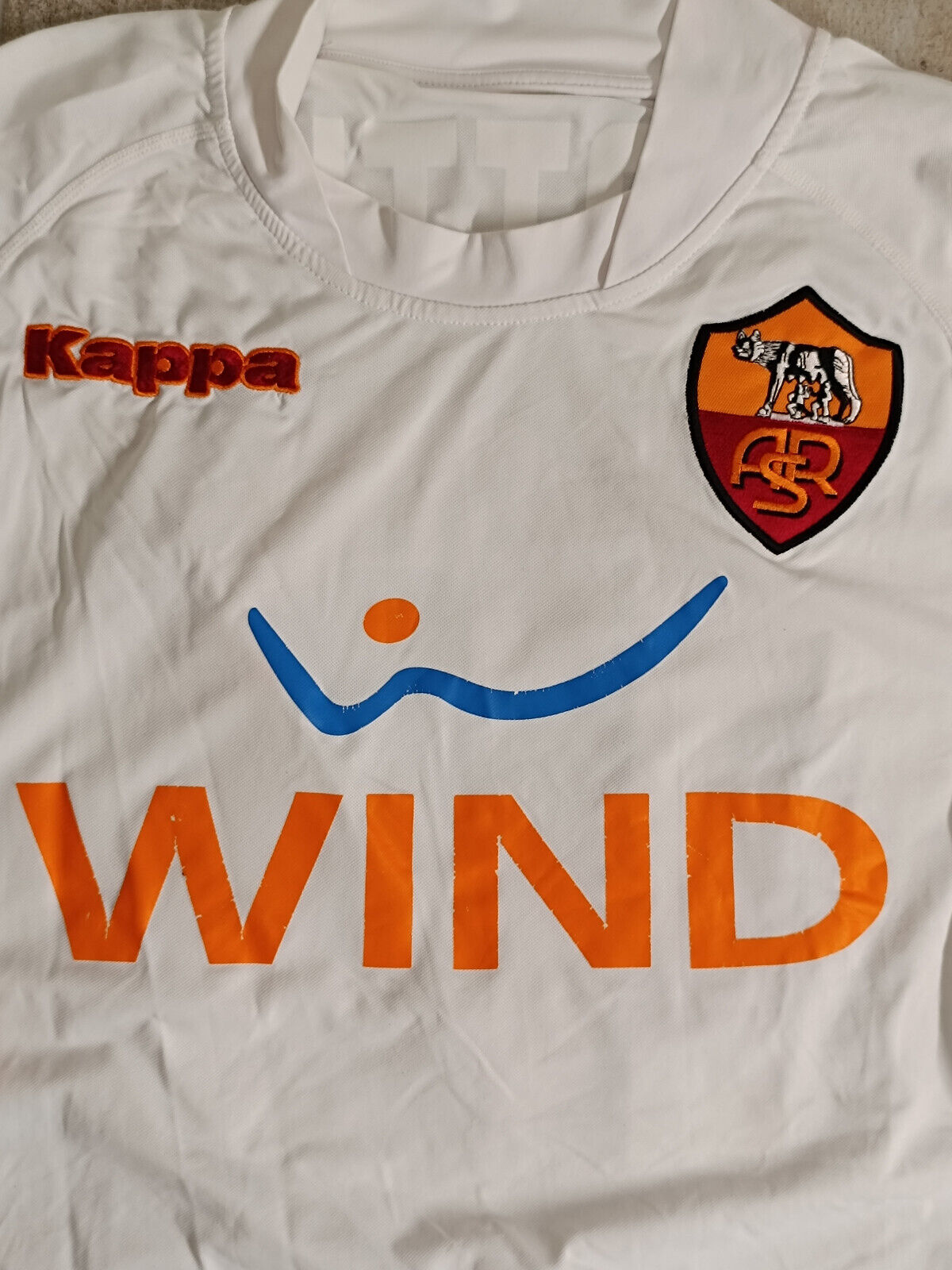 Maglia Roma Totti  Kappa 2007 2008 Wind Serie A XL away Jersey