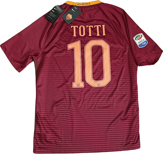 MAGLIA calcio vintage Roma TOTTI shirt 2016 2017 JERSEY NIKE stadium Version L