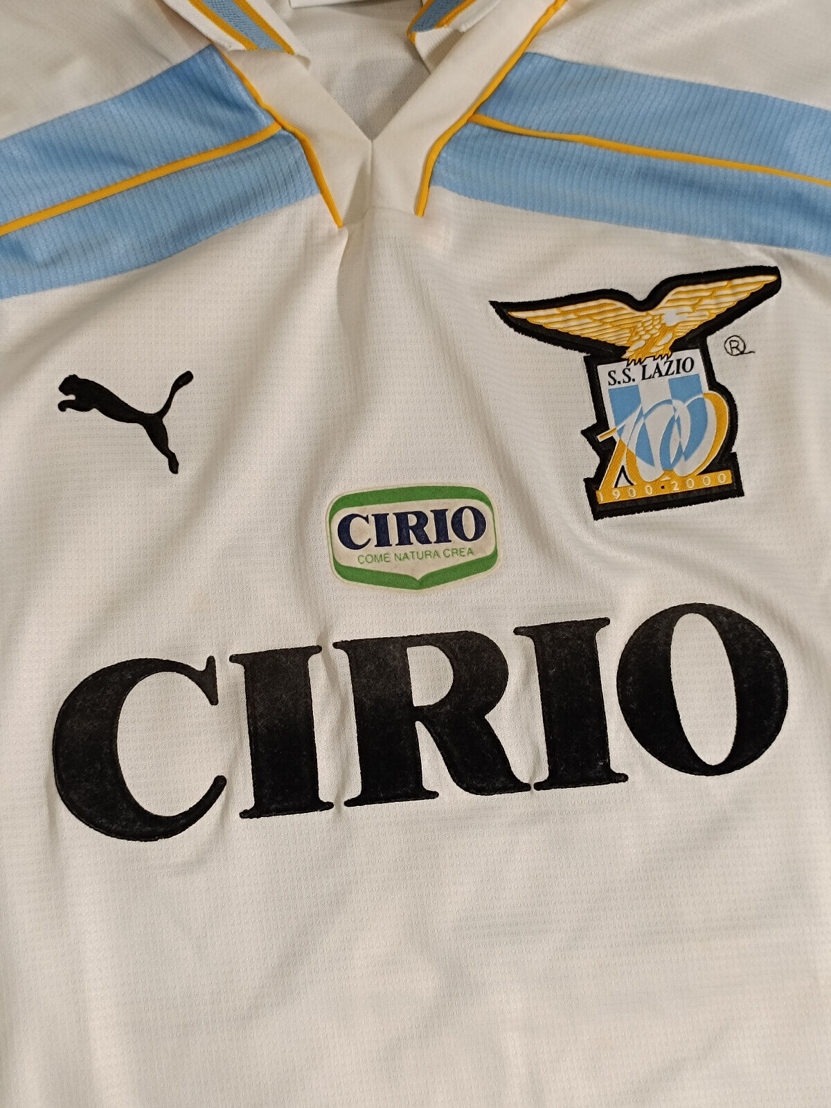 maglia calcio vintage SS Lazio VERON #23 Puma Cirio 1999-00 centenario XL