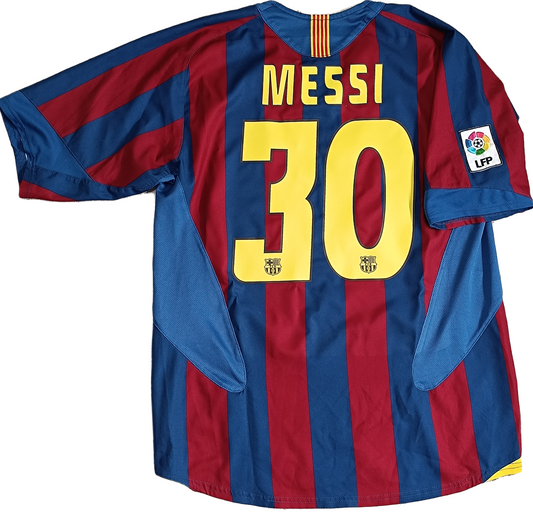 maglia calcio vintage Barcelona Nike Messi #30 2005 2006 Home TOTAL 90 Barca