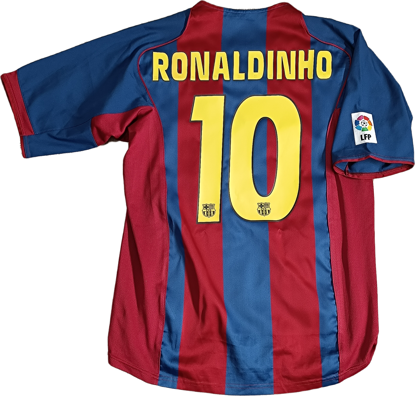 maglia calcio vintage Barcelona Nike Ronaldinho 2004 2005 Home TOTAL 90 Barca