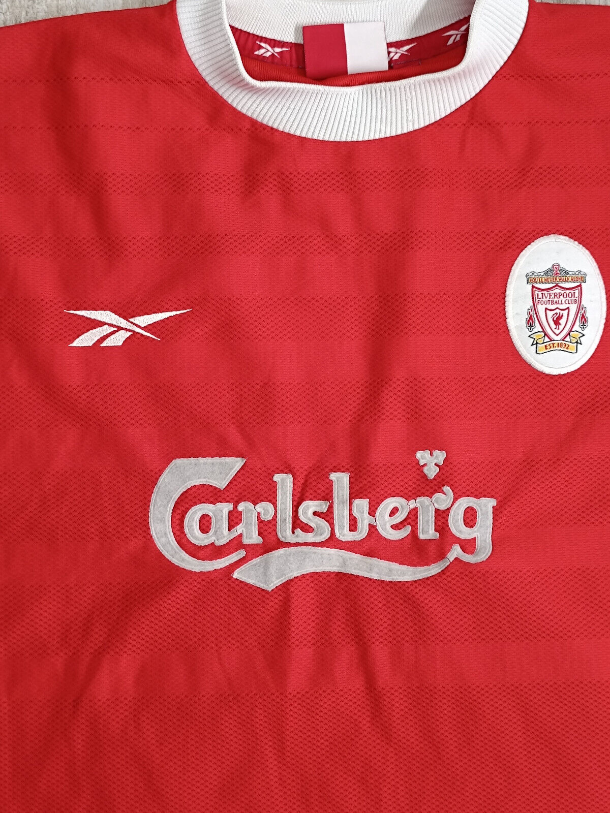 maglia calcio Vintage Liverpool jersey Gerrard Reebok carlsberg 1999 2000 XL